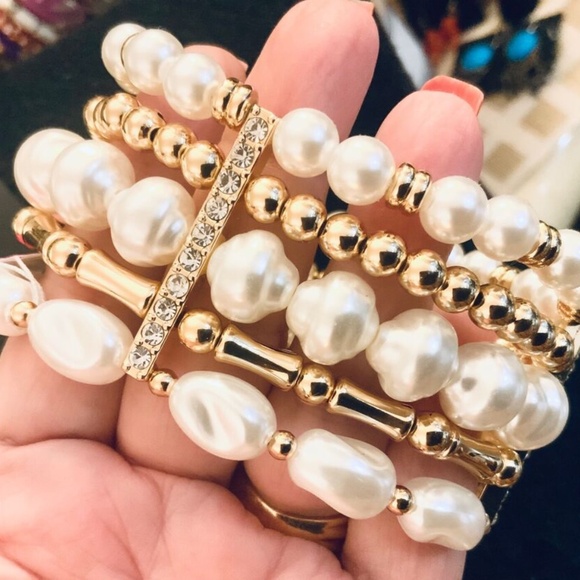 Lilly Pulitzer BRACELET NWT PEARL KISMET BEADED ⭐️  Stretch STUNNING!  ⭐️ - Picture 10 of 13